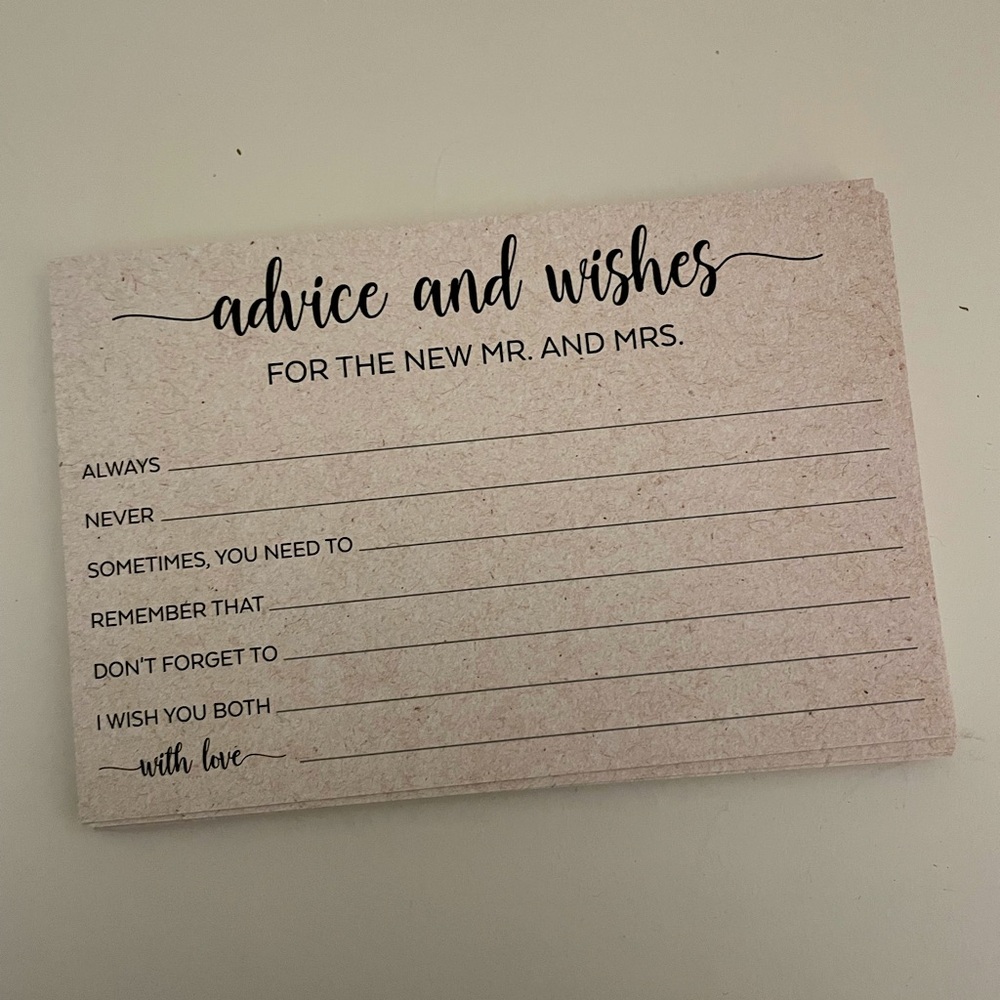 20 pack of Mr. and Mrs. Advice Cards